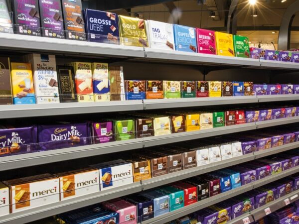 Bereich Schokolade im Handel