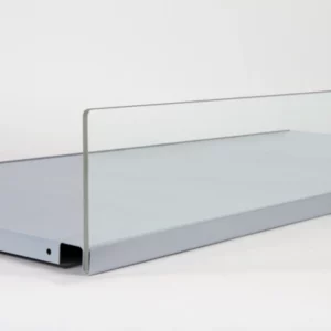 Front riser E043 for Adapter-T Rail A017, height 65mm, depth 3mm, transparent